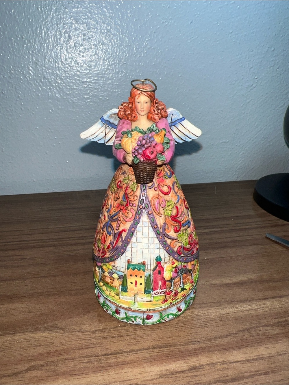 Jim Shore Bountiful Angel Figurine with Fruit Basket